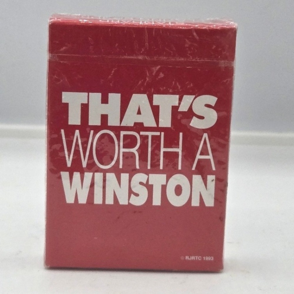 Vintage 1993 Winston Cigarette Playing Cards Deck Sealed USPCC Advertising